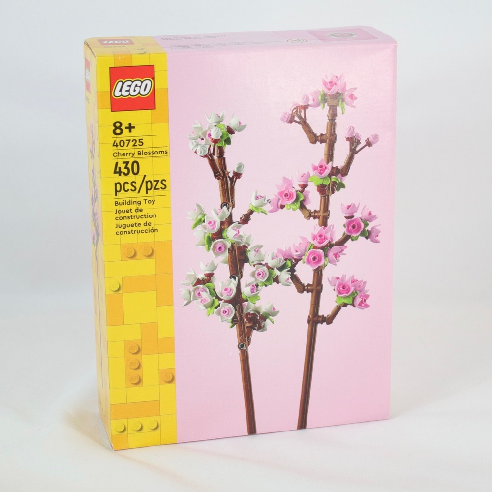 LEGO Pink White Cherry Blossoms Flowers 430 Piece Building Toy Set - NEW
